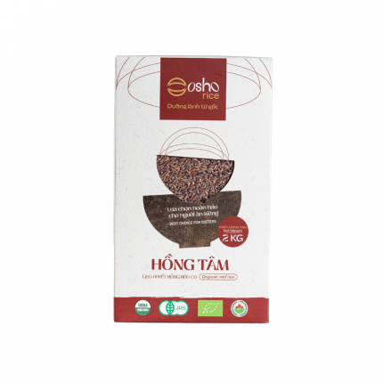 Gạo Huyết Rồng Hữu Cơ Hồng Tâm hộp 2kg